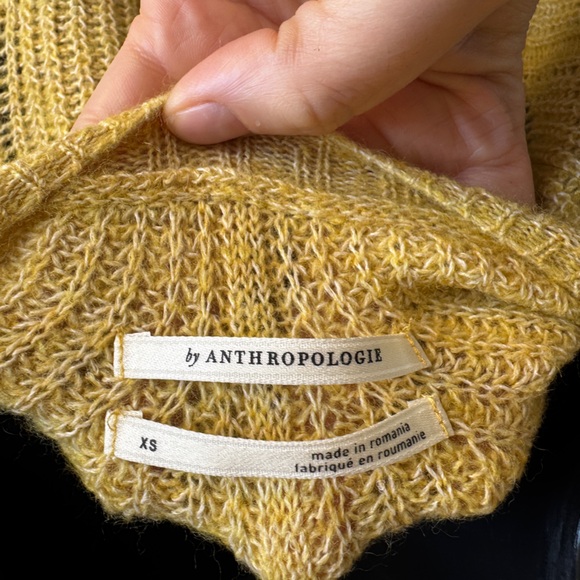 Anthropologie Keely Cable-Knit Sweater in Yellow-Mustard , Size XS - Picture 10 of 15